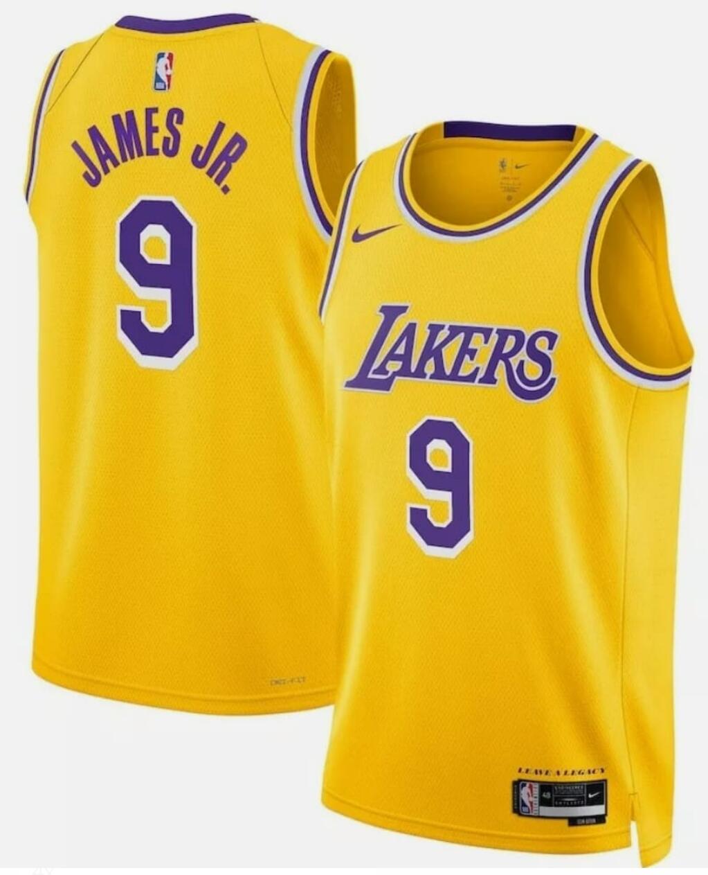 Bronny James Jr Los Angeles Lakers Jersey