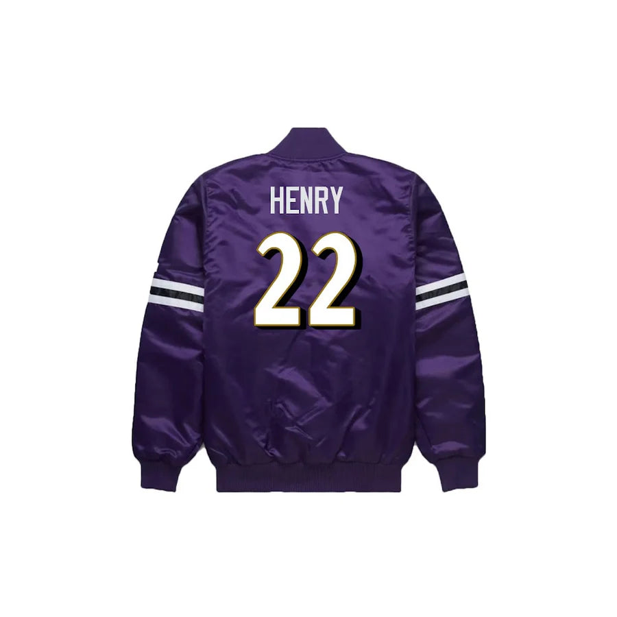 Derrick Henry Baltimore Ravens Satin Bomber Jacket - Jersey and Sneakers