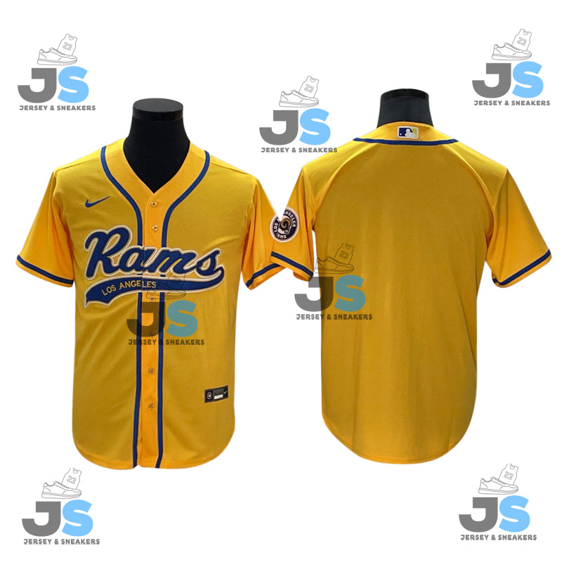 Custom Los Angeles Rams Baseball Jersey