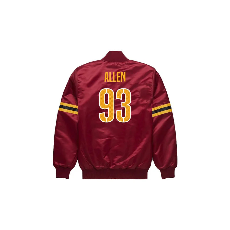 Jonathan Allen Washington Commanders Satin Bomber Jacket - Jersey and Sneakers