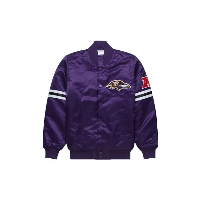 Custom Baltimore Ravens Satin Bomber Jacket - Jersey and Sneakers