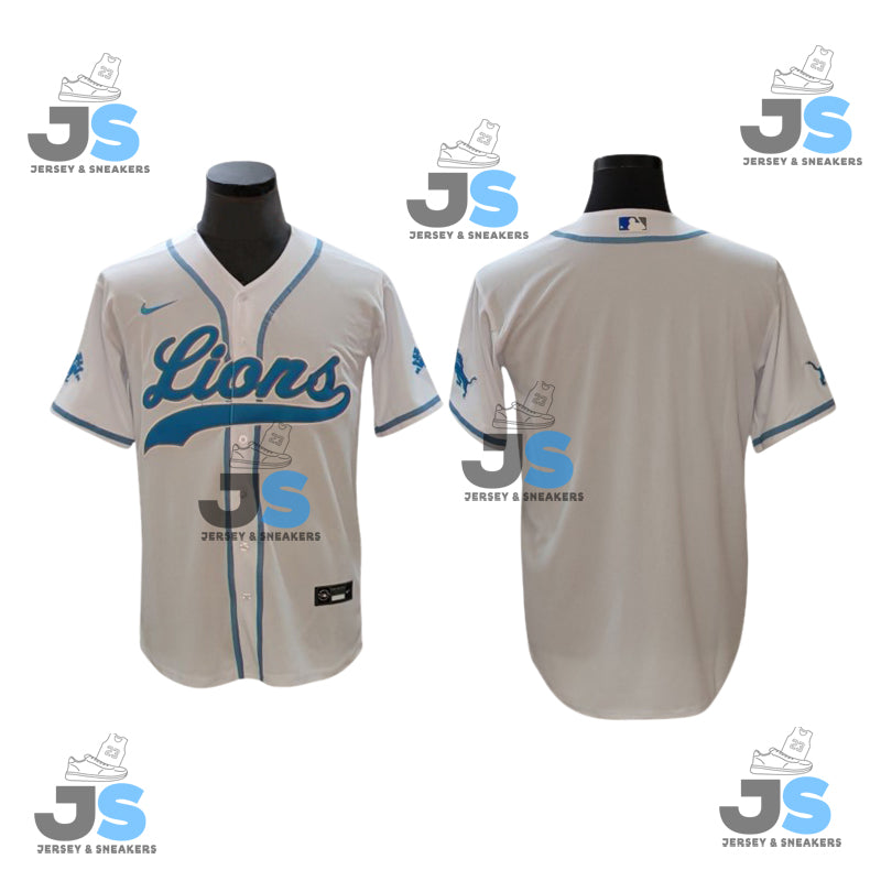 Custom Detroit Lions Baseball Jersey