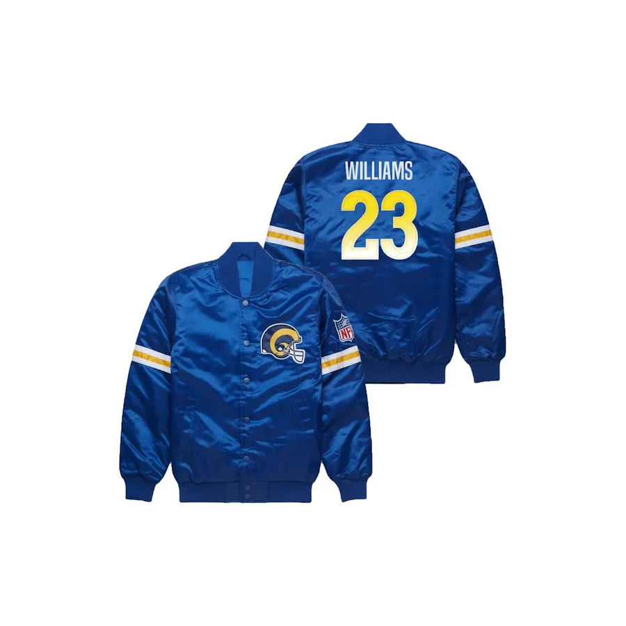 Kyren Williams Los Angeles Rams Satin Bomber Jacket - Jersey and Sneakers