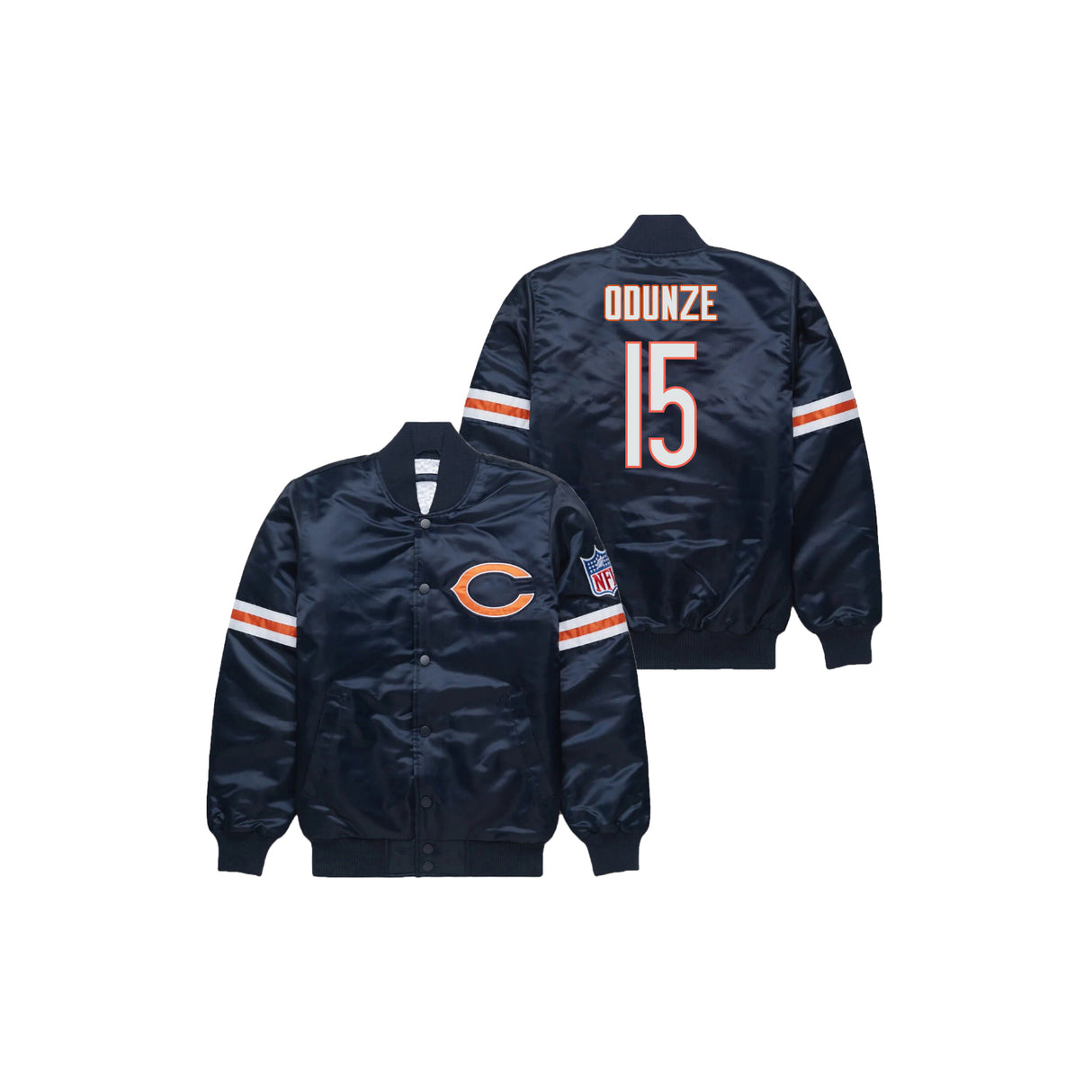 Rome Odunze Chicago Bears Bomber Jacket - Jersey and Sneakers