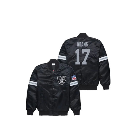 Davante Adams Las Vegas Raiders Satin Bomber Jacket - Jersey and Sneakers