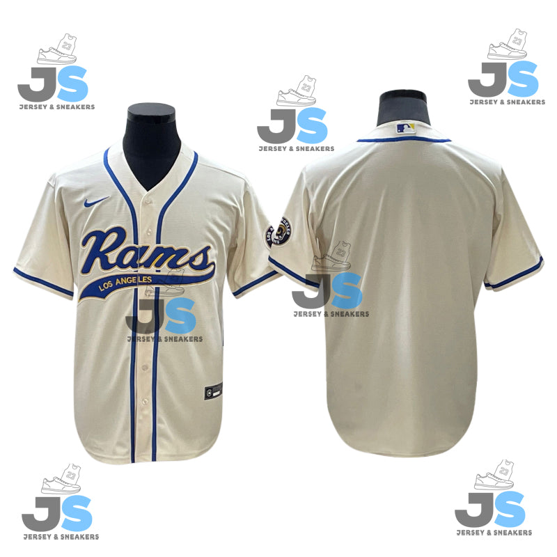 Custom Los Angeles Rams Baseball Jersey