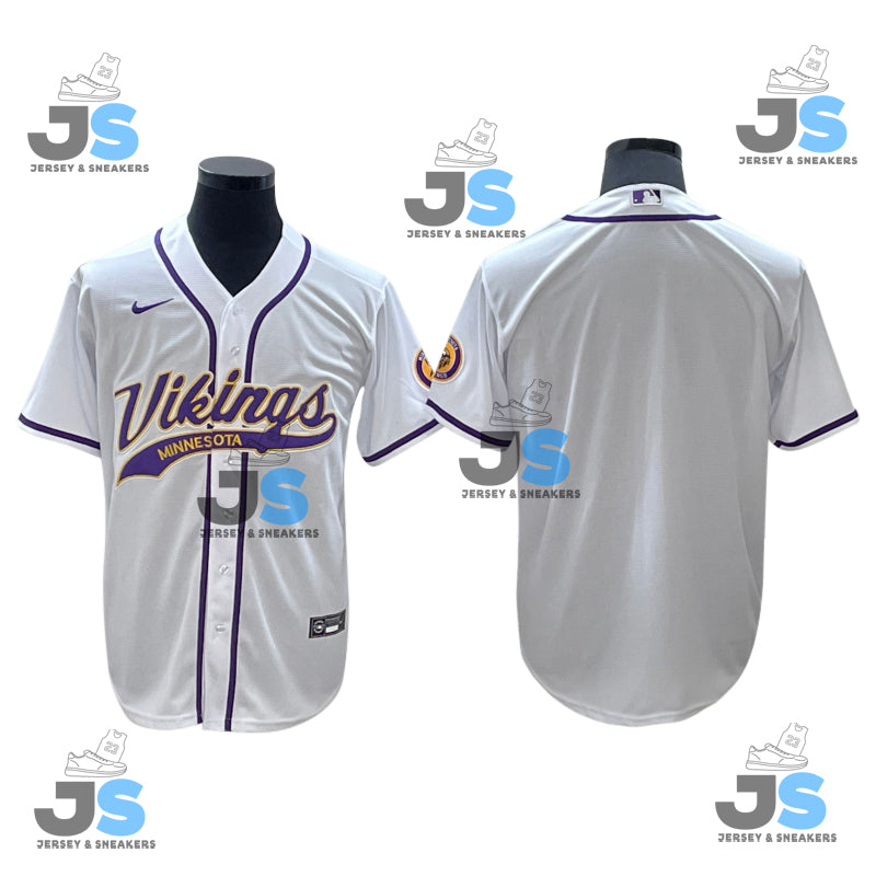 Custom Minnesota Vikings Baseball Jersey