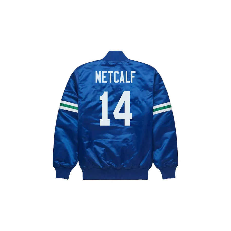 DK Metcalf Seattle Seahawks Satin Bomber Jacket - Jersey and Sneakers