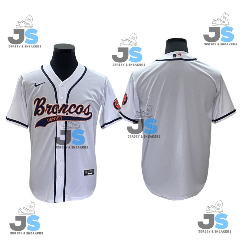 Custom Denver Broncos Baseball Jersey