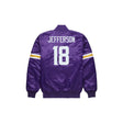 Justin Jefferson Minnesota Vikings Satin Bomber Jacket - Jersey and Sneakers