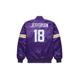 Justin Jefferson Minnesota Vikings Satin Bomber Jacket - Jersey and Sneakers