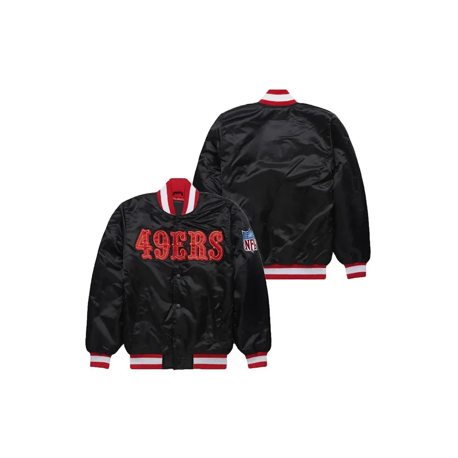 Custom Black San Francisco 49ers Bomber Jacket - Jersey and Sneakers