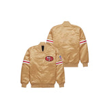 Custom Gold San Francisco 49ers Bomber Jacket - Jersey and Sneakers