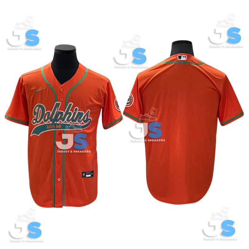 Custom Miami Dolphins Baseball Jersey