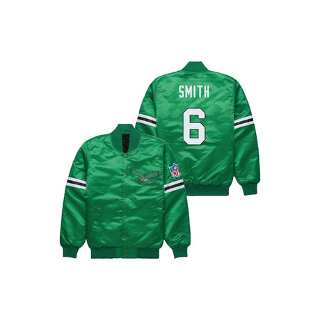 Devonta Smith Philadelphia Eagles Satin Bomber Jacket - Jersey and Sneakers