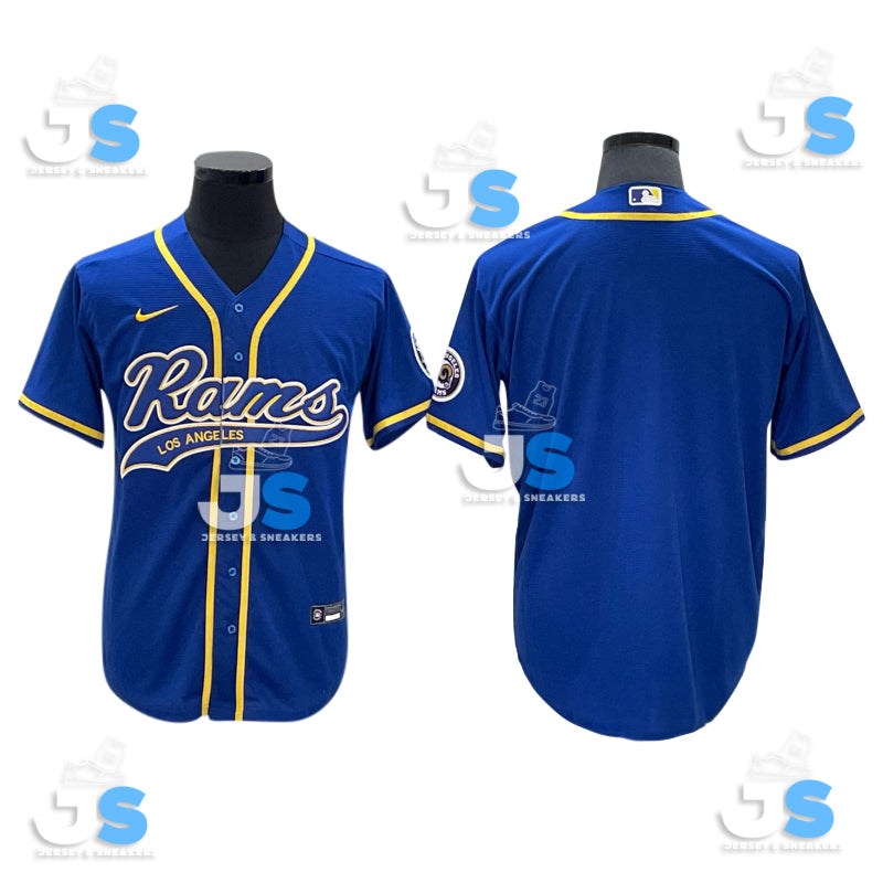 Custom Los Angeles Rams Baseball Jersey