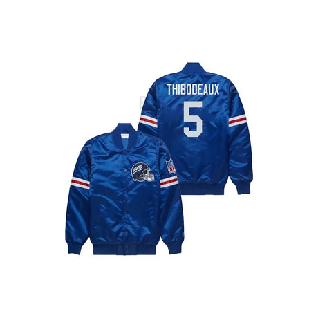 Kayvon Thibodeaux New York Giants Satin Bomber Jacket - Jersey and Sneakers