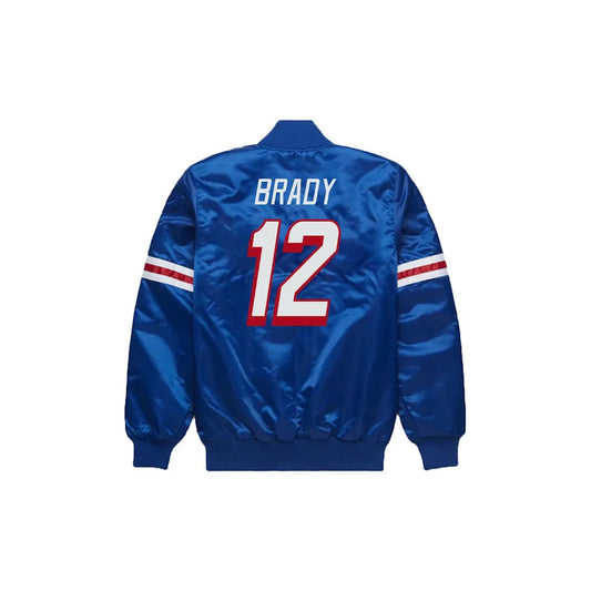 Tom Brady New England Patriots Satin Bomber Jacket