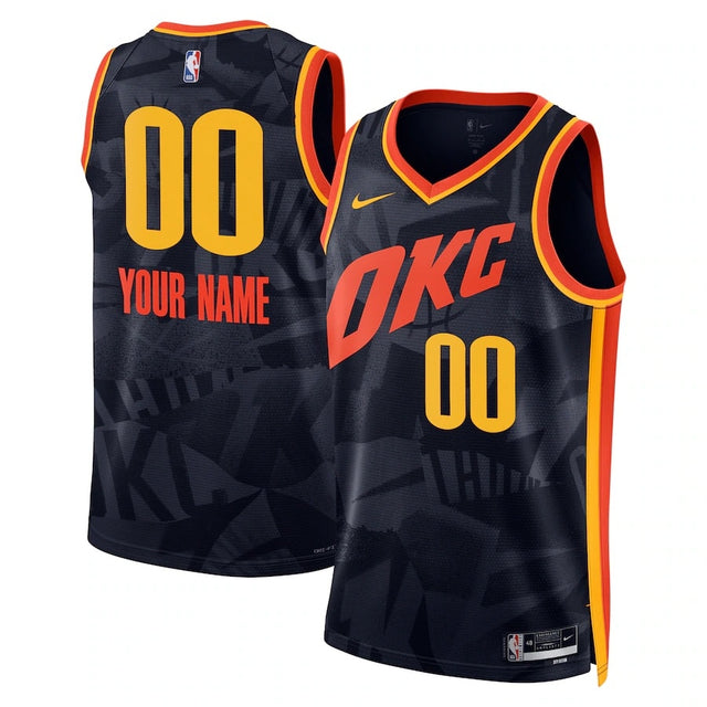 Custom Oklahoma City Thunder 2023-24 City Edition Jersey - Jersey and Sneakers