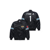 Travis Etienne Jr Jacksonville Jaguars Satin Bomber Jacket - Jersey and Sneakers