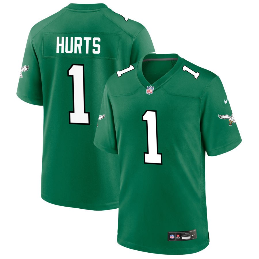 Jalen Hurts Kelly Green Philadelphia Eagles Throwback Jersey - Jersey and Sneakers