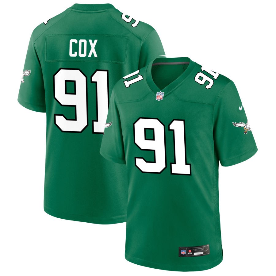 Fletcher Cox Kelly Green Philadelphia Eagles Throwback Jersey - Jersey and Sneakers