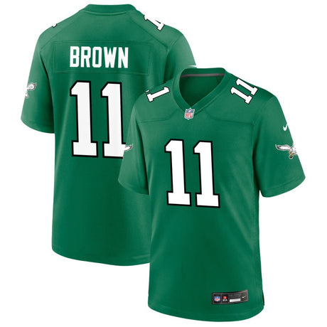 AJ Brown Kelly Green Philadelphia Eagles Throwback Jersey - Jersey and Sneakers