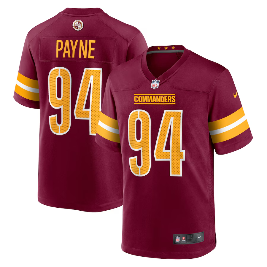 Daron Payne Washington Commanders Jersey