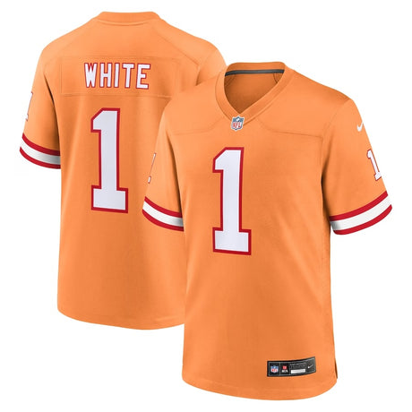 Rachaad White Tampa Bay Buccaneers Orange Throwback Jersey - Jersey and Sneakers