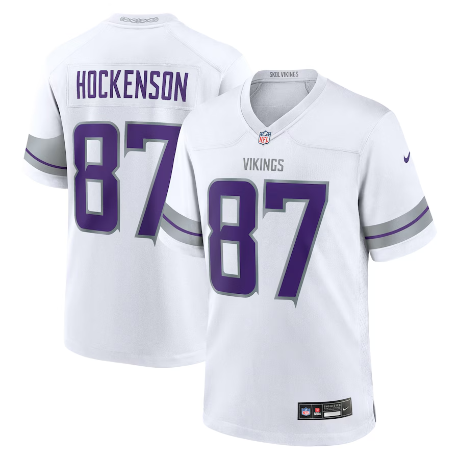 TJ Hockenson Minnesota Vikings Whiteout Jersey