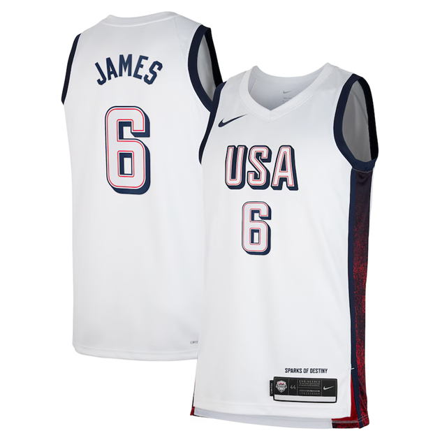 LeBron James Team USA 2024 Olympics Jersey