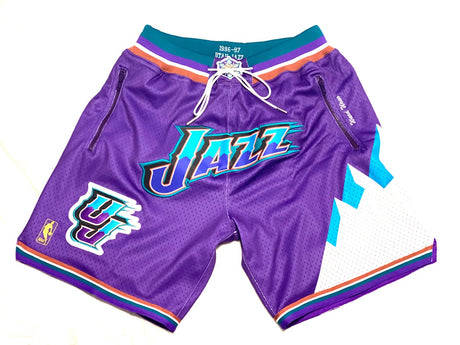 Utah Jazz Retro Basketball Shorts - Jersey and Sneakers