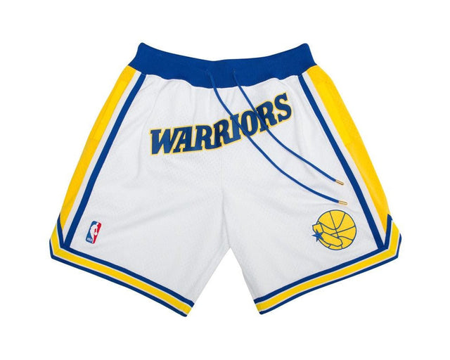 Golden State Warriors Basketball Shorts (White) - Jersey and Sneakers