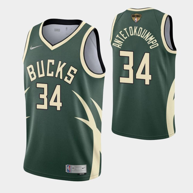 Giannis Antetokounmpo Milwaukee Bucks Earned Finals Jersey - Jersey and Sneakers