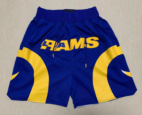 Los Angeles Rams Football Shorts - Jersey and Sneakers