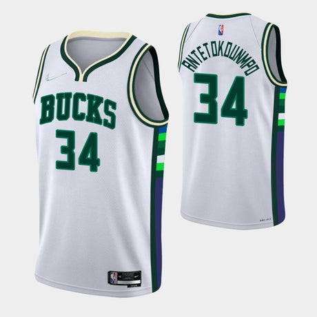 Giannis Antetokounmpo Milwaukee Bucks 2021-22 City Edition Jersey - Jersey and Sneakers