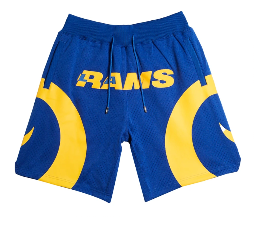 Los Angeles Rams Football Shorts - Jersey and Sneakers