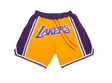 Los Angeles Lakers Basketball Shorts (Yellow) - Jersey and Sneakers