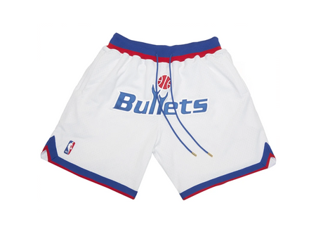 Washington Bullets Basketball Shorts - Jersey and Sneakers