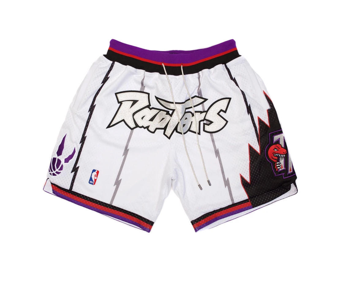 Toronto Raptors White Shorts - Jersey and Sneakers