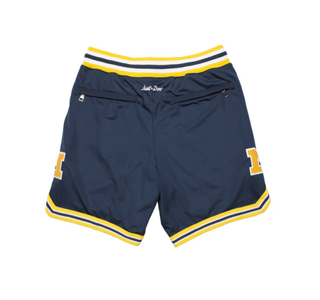 University of Michigan Basketball Shorts (Navy Blue) - Jersey and Sneakers
