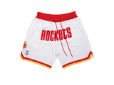 Houston Rockets Basketball Shorts (White) - Jersey and Sneakers