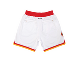 Houston Rockets Basketball Shorts (White) - Jersey and Sneakers