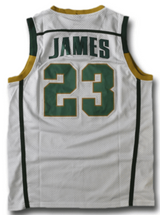 LeBron James #23 St. Vincent-St. Mary High School Jersey (White) - Jersey and Sneakers