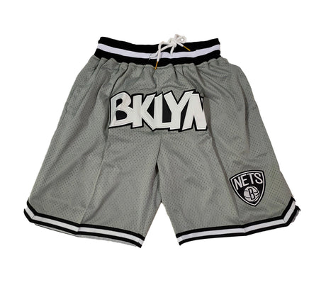 Brooklyn Nets Basketball Shorts (Grey) - Jersey and Sneakers